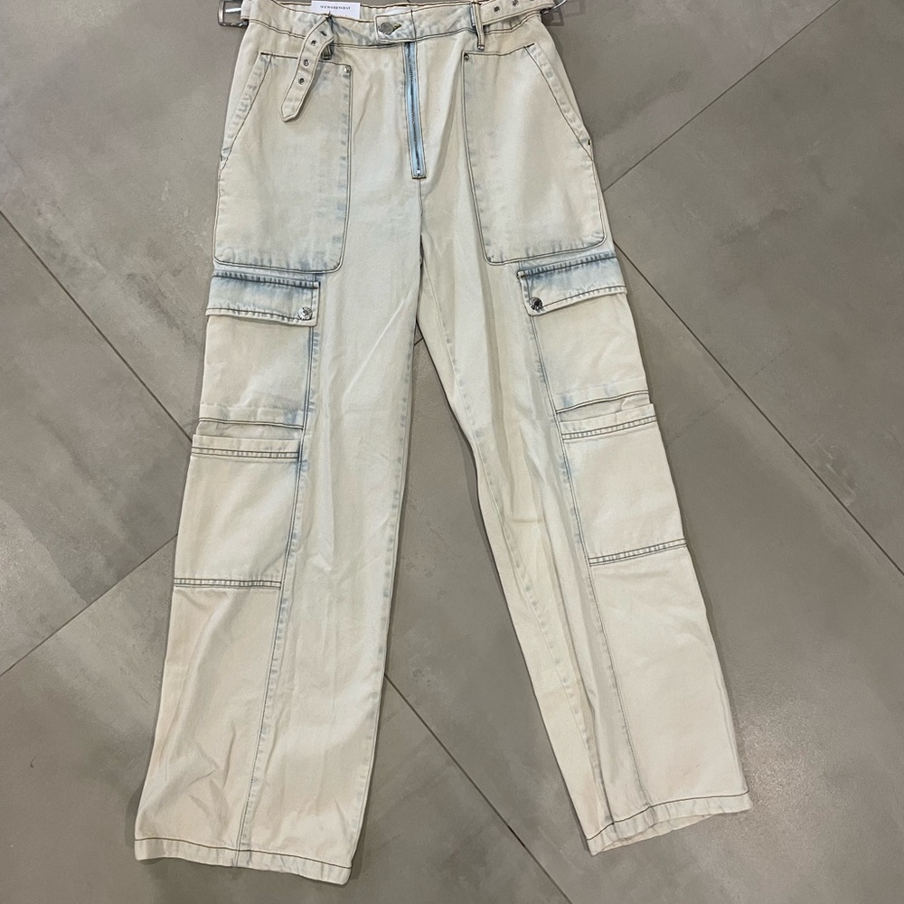 WEWOREWHAT straight leg cargo jeans size - size 30